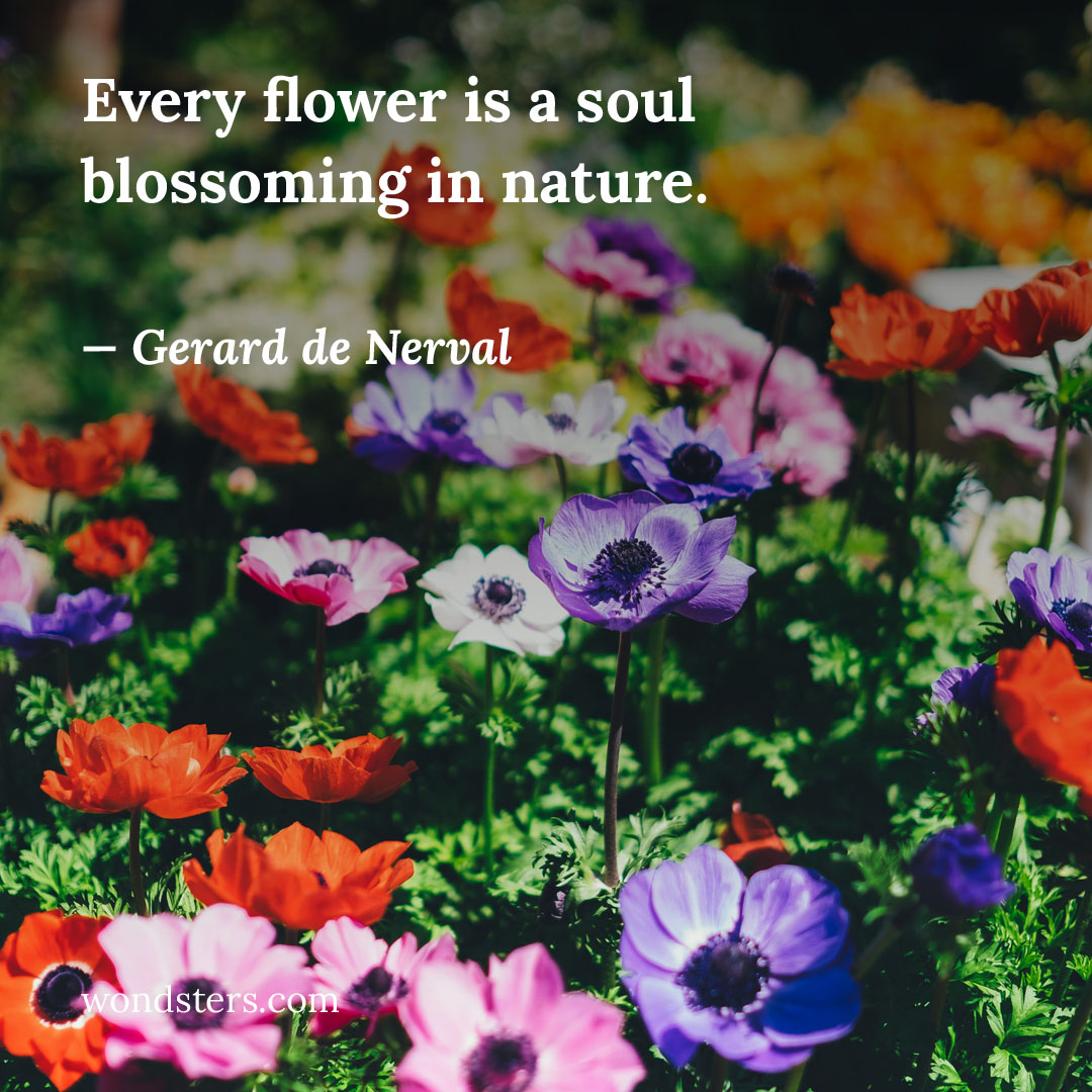 Every flower is a soul blossoming in nature