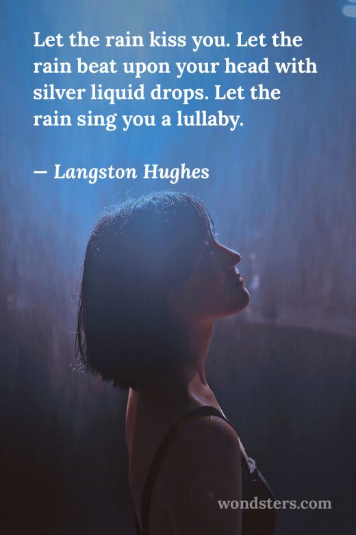woman under the rain