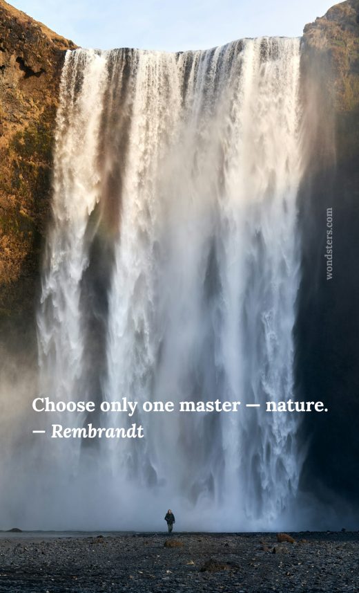 huge waterfall rembrandt