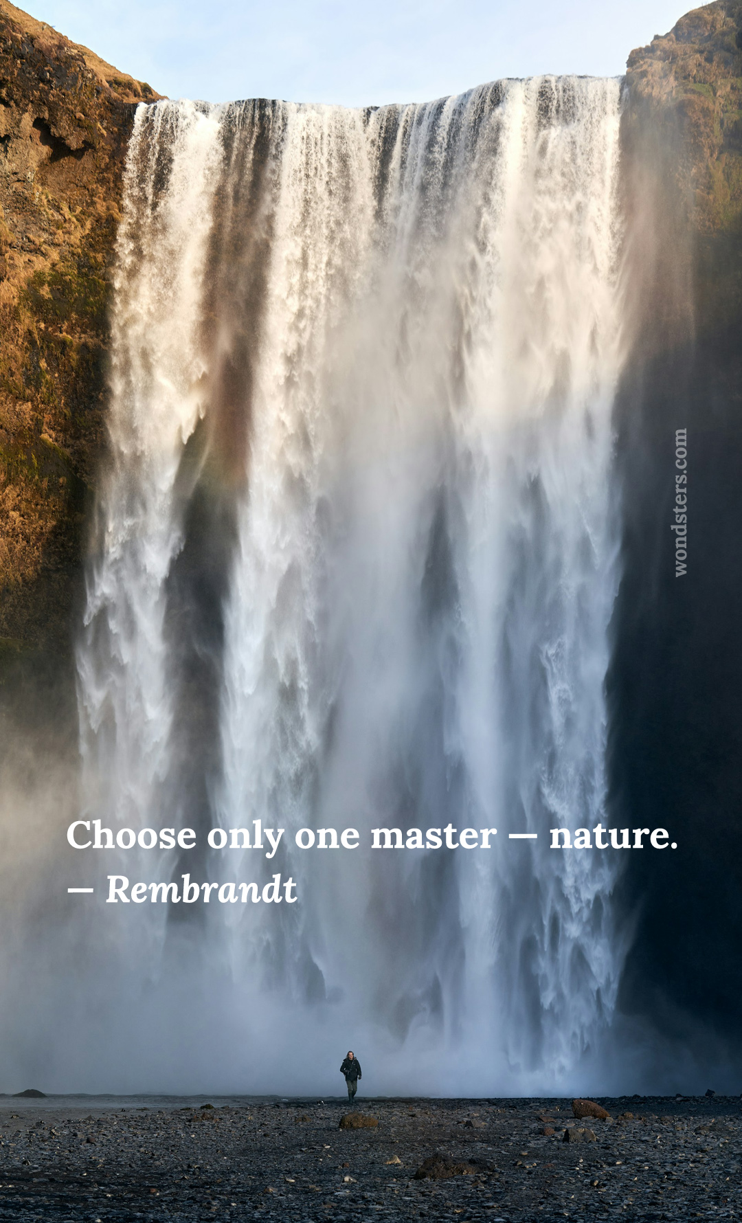 huge waterfall rembrandt