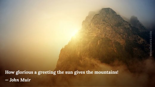 sun and mountains